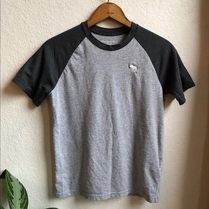 Abercrombie Kids 2/$10 gray two tone t shirt